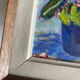 Painting on panel flowers in a vase.