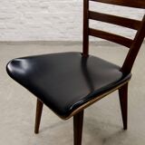 'Quattro Colori' Teak and Leatherette Dining Chairs