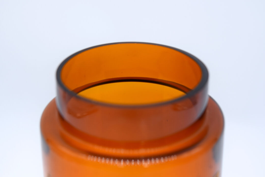 Pharmacy/apothecary old amber glass pot