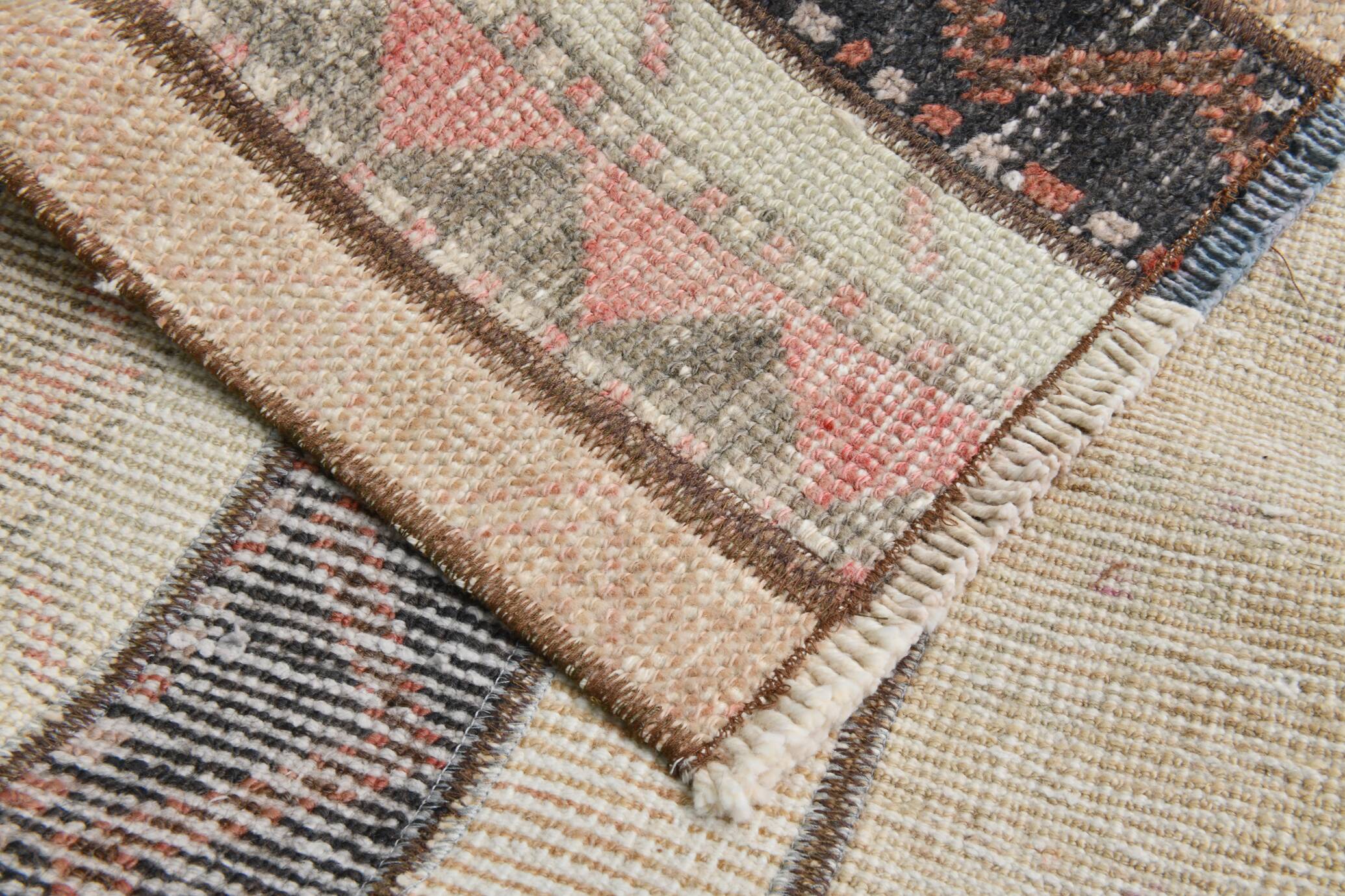 Mid Century Modern Vintage Runner Rug, 71x290Cm