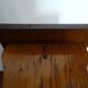 Vintage brutalist wooden stool