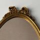 Vintage Gold Oval Mirror in Louis XVI Style – Ribbon & Roses Decor