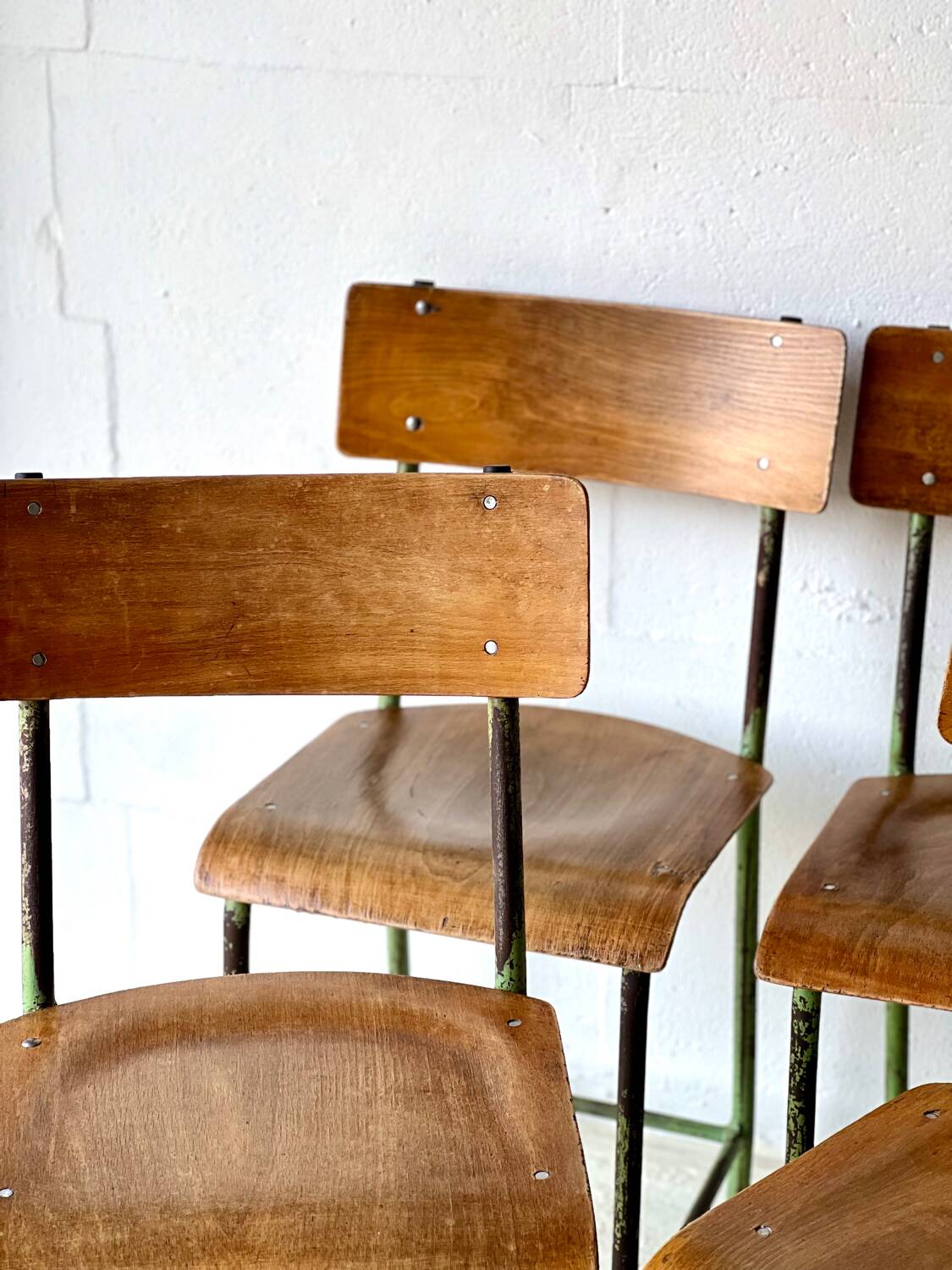 Vintage  School Chairs, set of 4