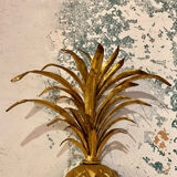 Hollywood regency pineapple wall lamp