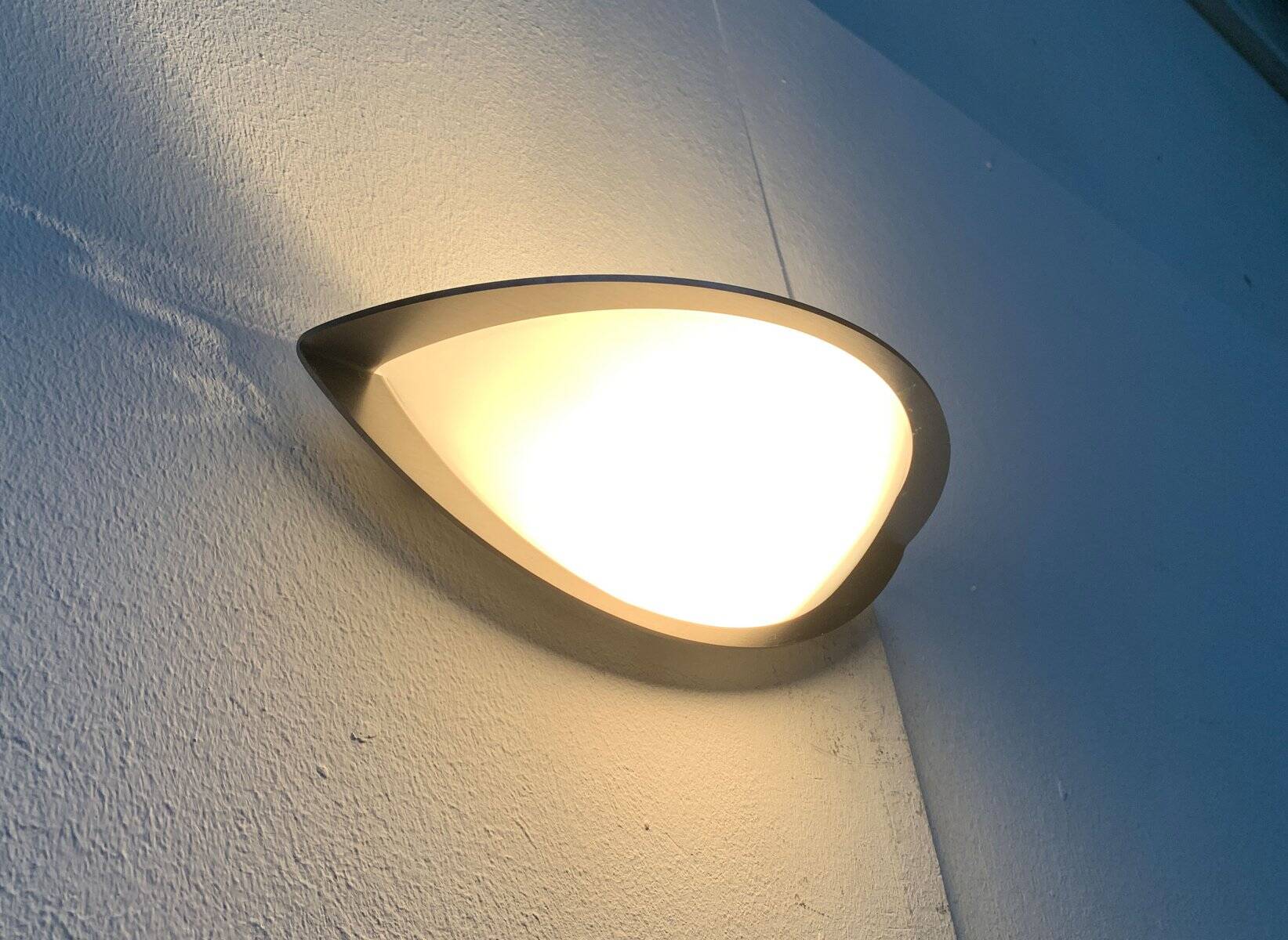 Postmodern German wall lamps from the space age by Glashütte Limburg, set of 2