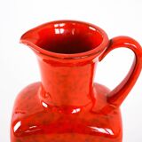 Red ceramic vase, Italian design, 1960s, made in Italy