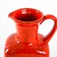Red ceramic vase, Italian design, 1960s, made in Italy