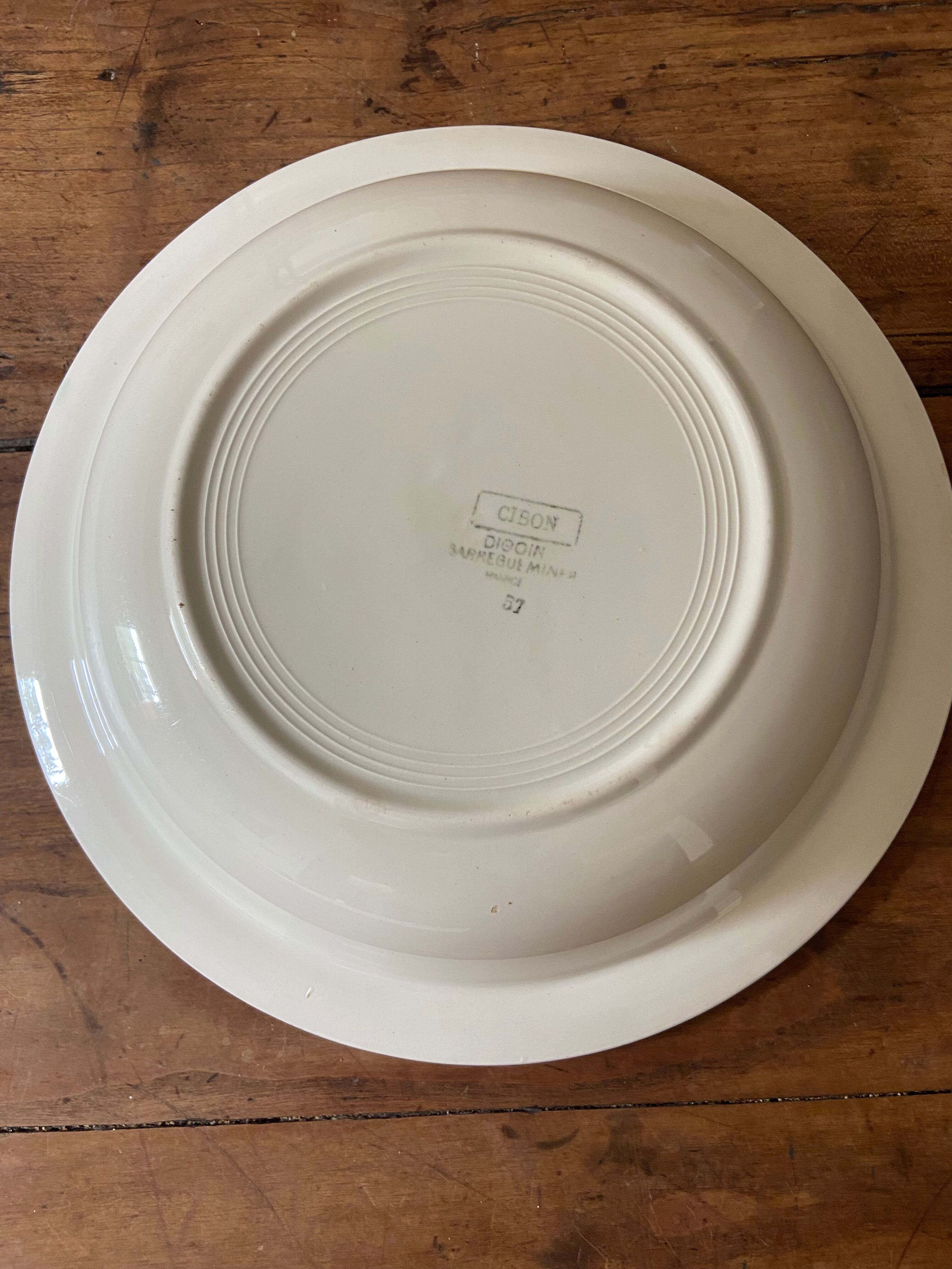 Set of dishes digoin-sarreguemines 40s model cibon