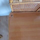 Vintage bamboo bedside pair