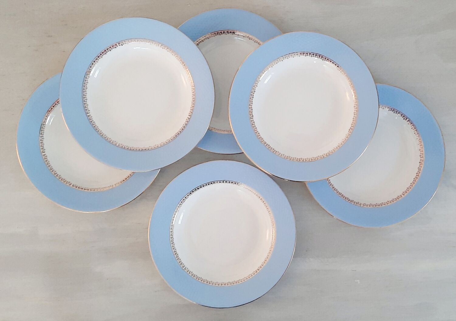 Hollow earthenware plates Café Gilbert by Moulin des Loups Vintage