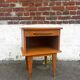 Vintage wooden bedside table / side table with tapered legs.