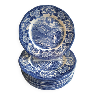 Assiettes à dessert anglaises Wedgwood