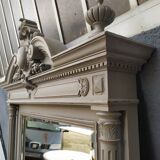 Grey patinated beveled mirror