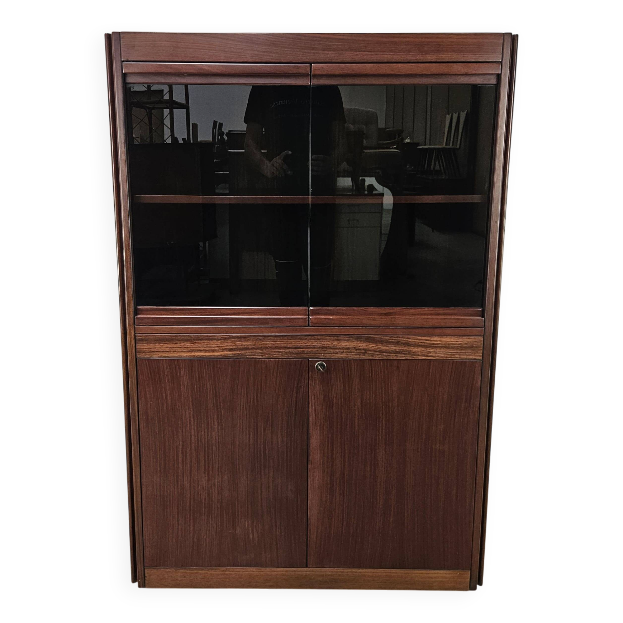 4D display cabinet by Angelo Mangiarotti for Molteni, 1970