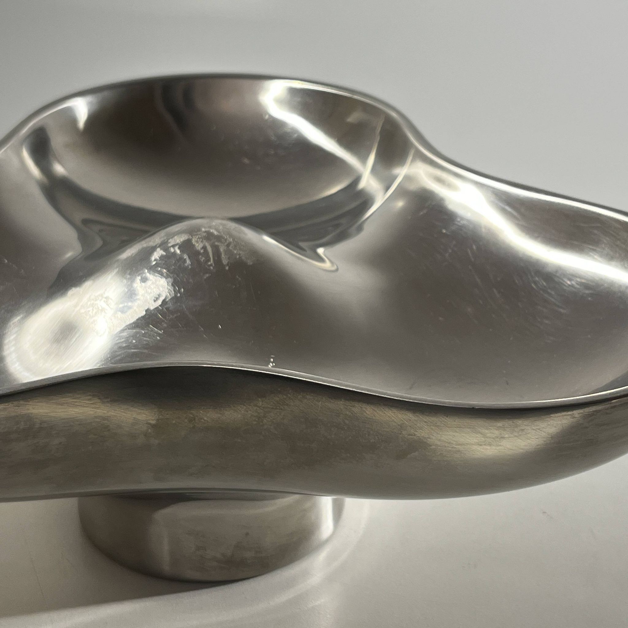Plat tripartite, acier inoxydable,Georg Jensen, Danemark 1970s