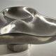 Plat tripartite, acier inoxydable,Georg Jensen, Danemark 1970s