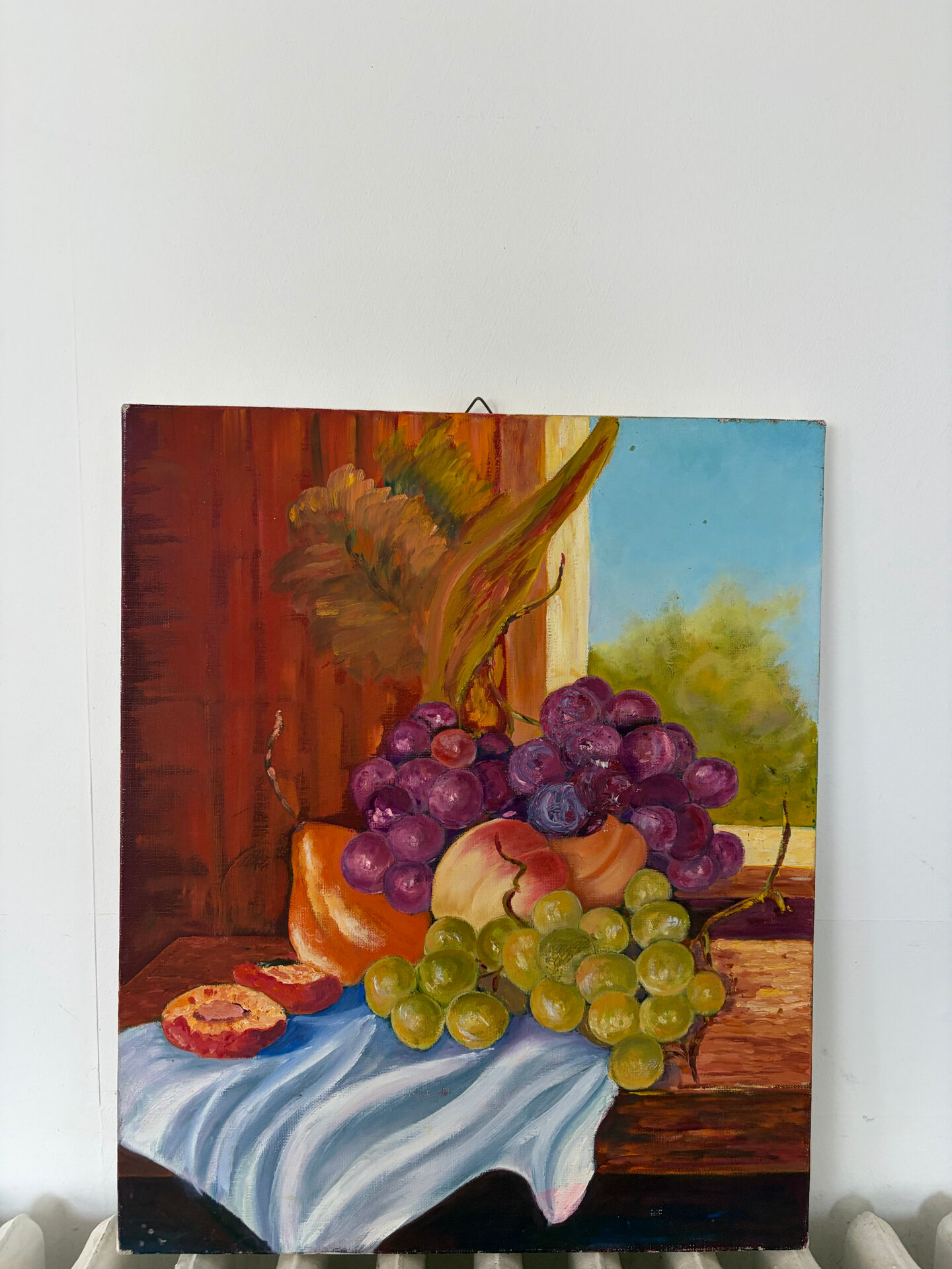 Still life in oil, the grapes