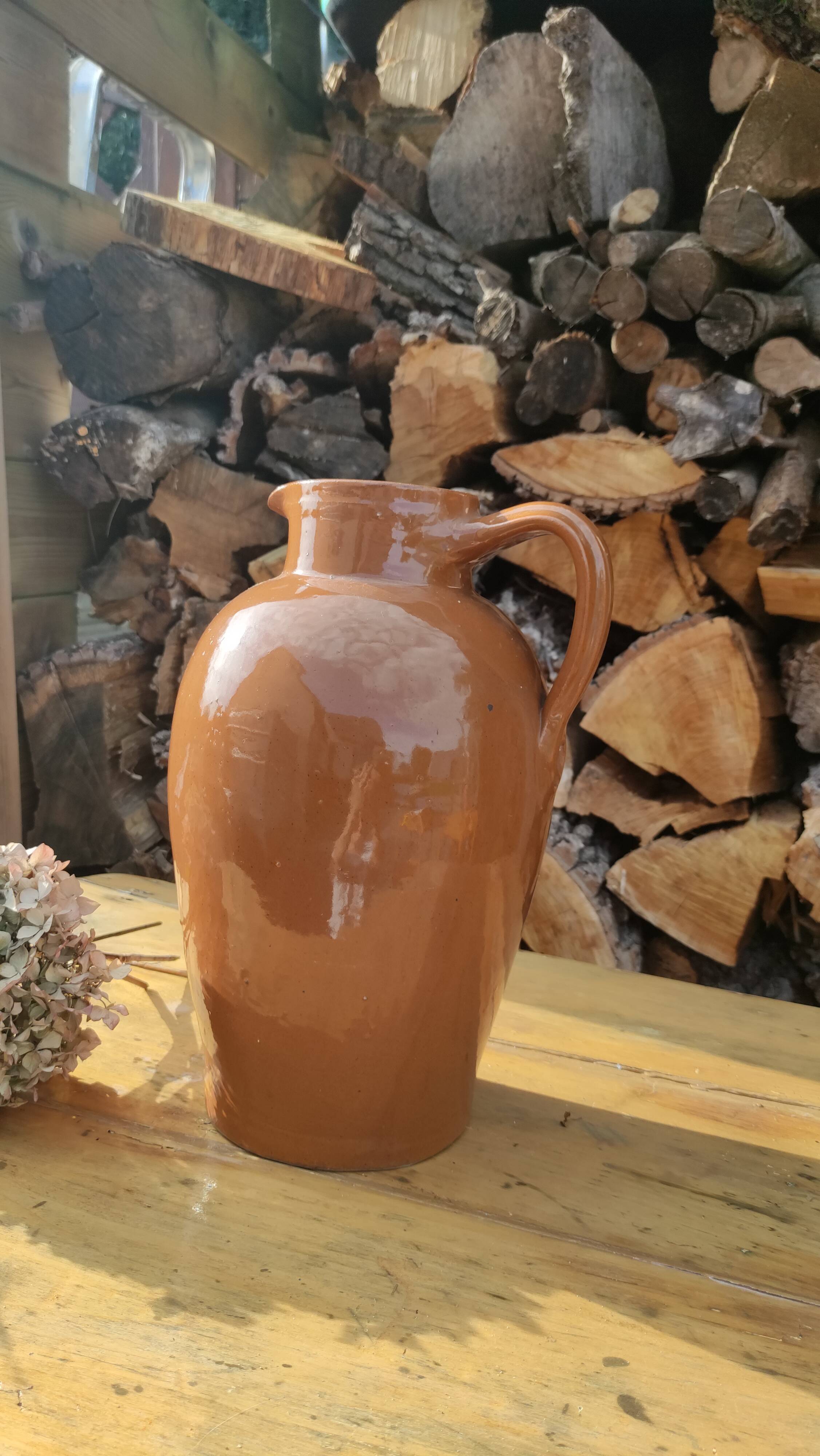 Terracotta jug, stoneware