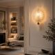 Barovier & Toso Murano Gold Glass and Brass Wall Light, Italy, 1960s