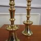 Paire de bougeoirs laiton massif vintage