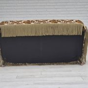 1960s, Danish 2-seater sofa, brown/beige furniture fabric, ash wood legs.