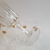 Set of 6 Cristal d'Arques 16cl Versailles vintage champagne flutes