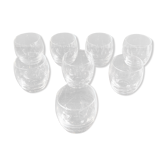 Set of 8 glasses vintage cups 70 ball shape