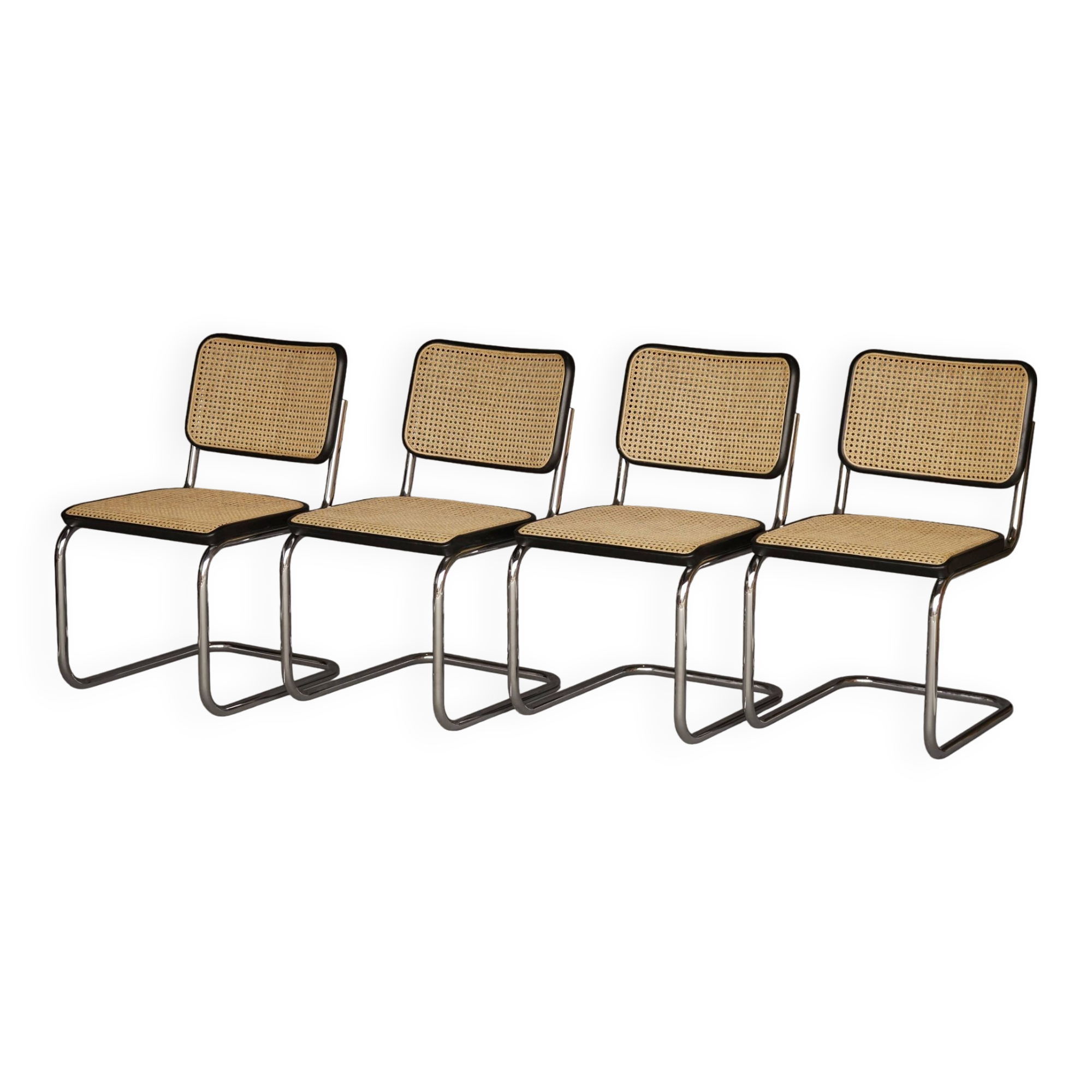 S32 Dining Chairs by Marcel Breuer for Thonet. 1980s. Set of 4