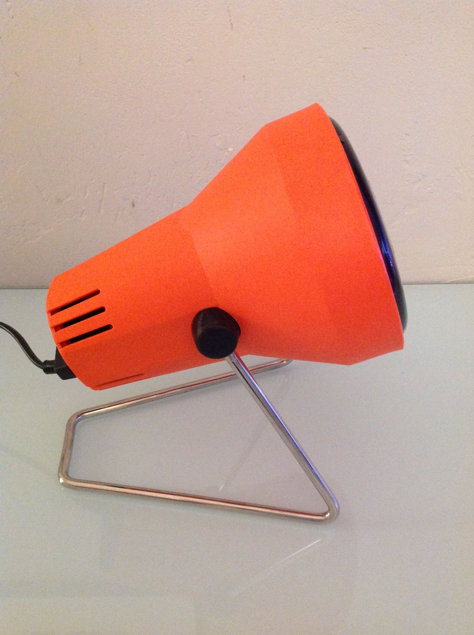 Orange infrared lamp by Condel / vintage 70s