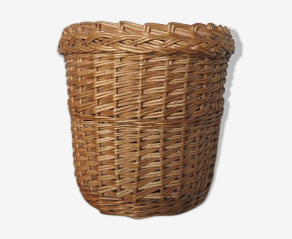 Cache pot en rotin années 60 70