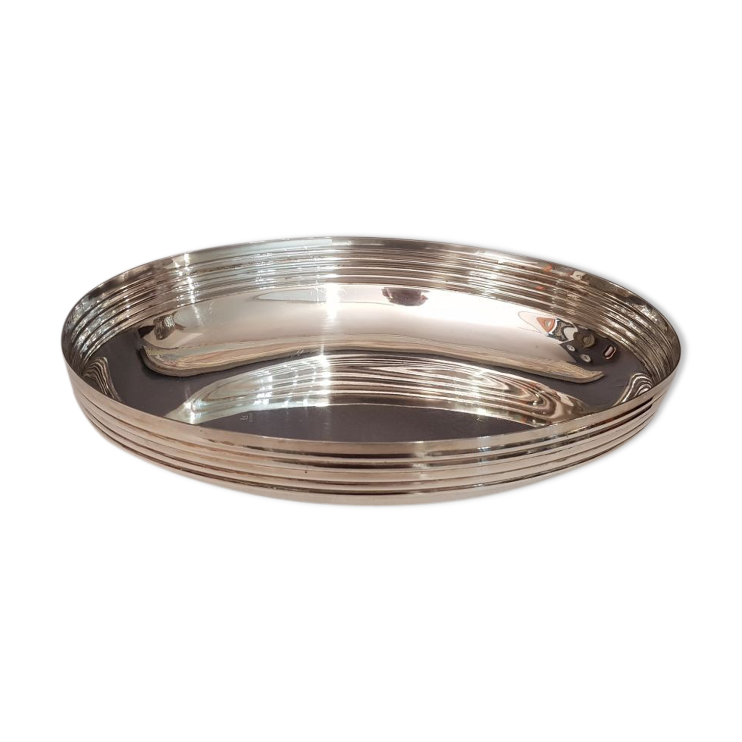 Silver metal bread basket