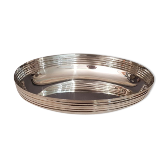 Silver metal bread basket