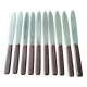Coffret de 10 couteaux vintage  manches en bakélite brune