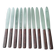 Coffret de 10 couteaux vintage  manches en bakélite brune