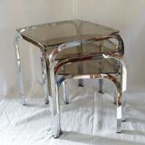 Trio of square pull out tables