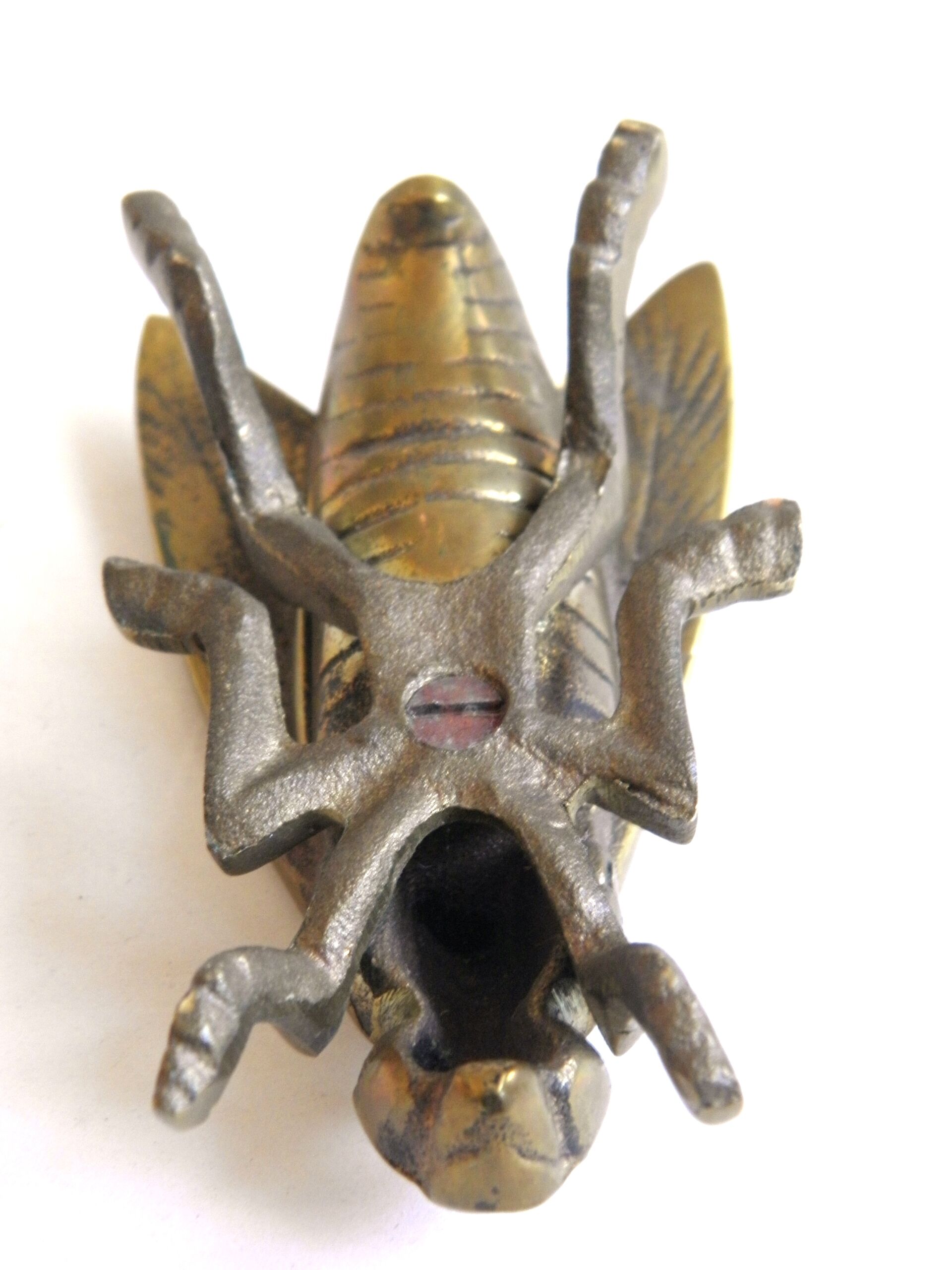 Ashtray "fly" Golden brass