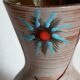 German ceramic vase west-germany with two flowers model n°1256