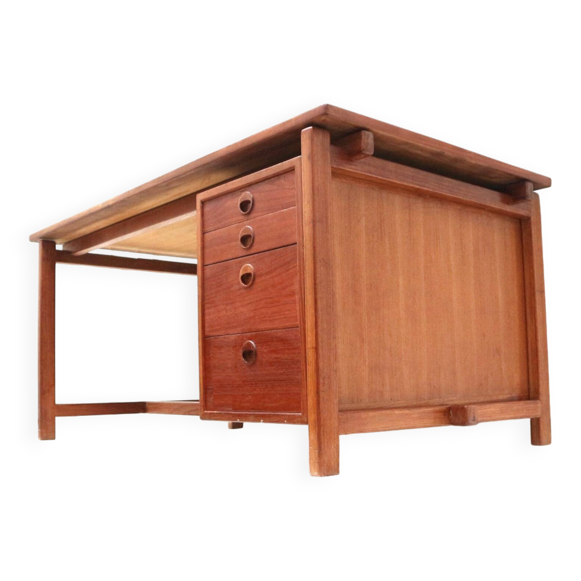 Danish design large vintage executive desk made in the 1960s