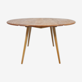 Ercol round drop leaf dining table, 1960s - no.4