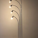 1970s Chrome and Marble Floor Lamp , Italy