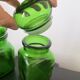 Set of 2 Ariel glass jars