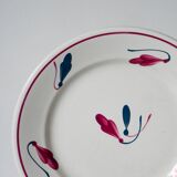 Set of 6 flat plates Givors model Perce-Neige 1950