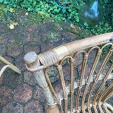 Lot de 10 chaises en rotin vintage