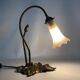 Magnificent water lily floor lamp with pink tulips, 80s art deco style