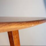 Surf-shaped coffee table, solid oak, 1950s