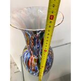 Contemporany vase murrine sphere in murano style glass with multicolored murrine like venini style b