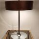 Retro lamp foot tulip and wooden lampshade