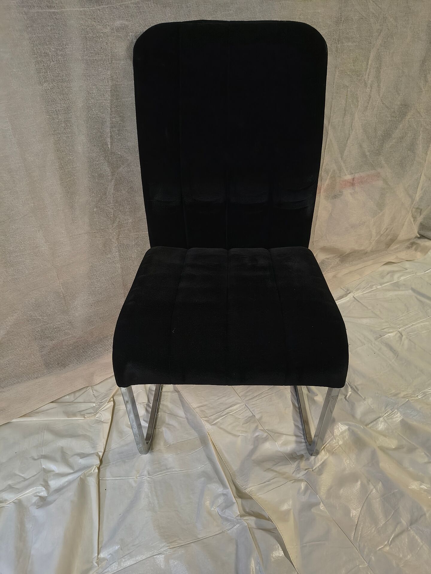 Vintage chrome chairs from the early 1980s.
