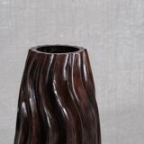 Wooden Tall French Mid-Century Decorative Vase