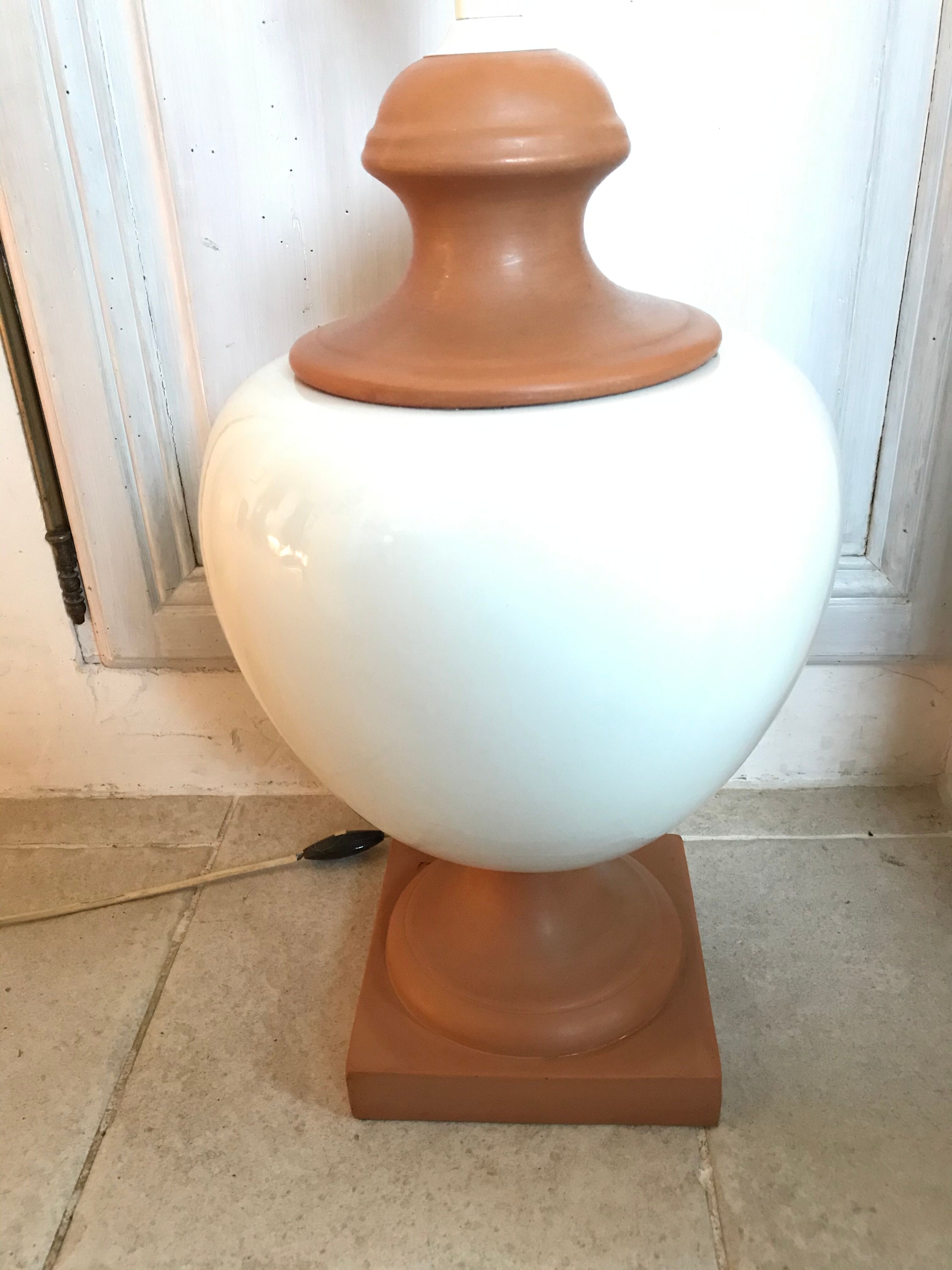 Vintage two-tone ceramic lamp